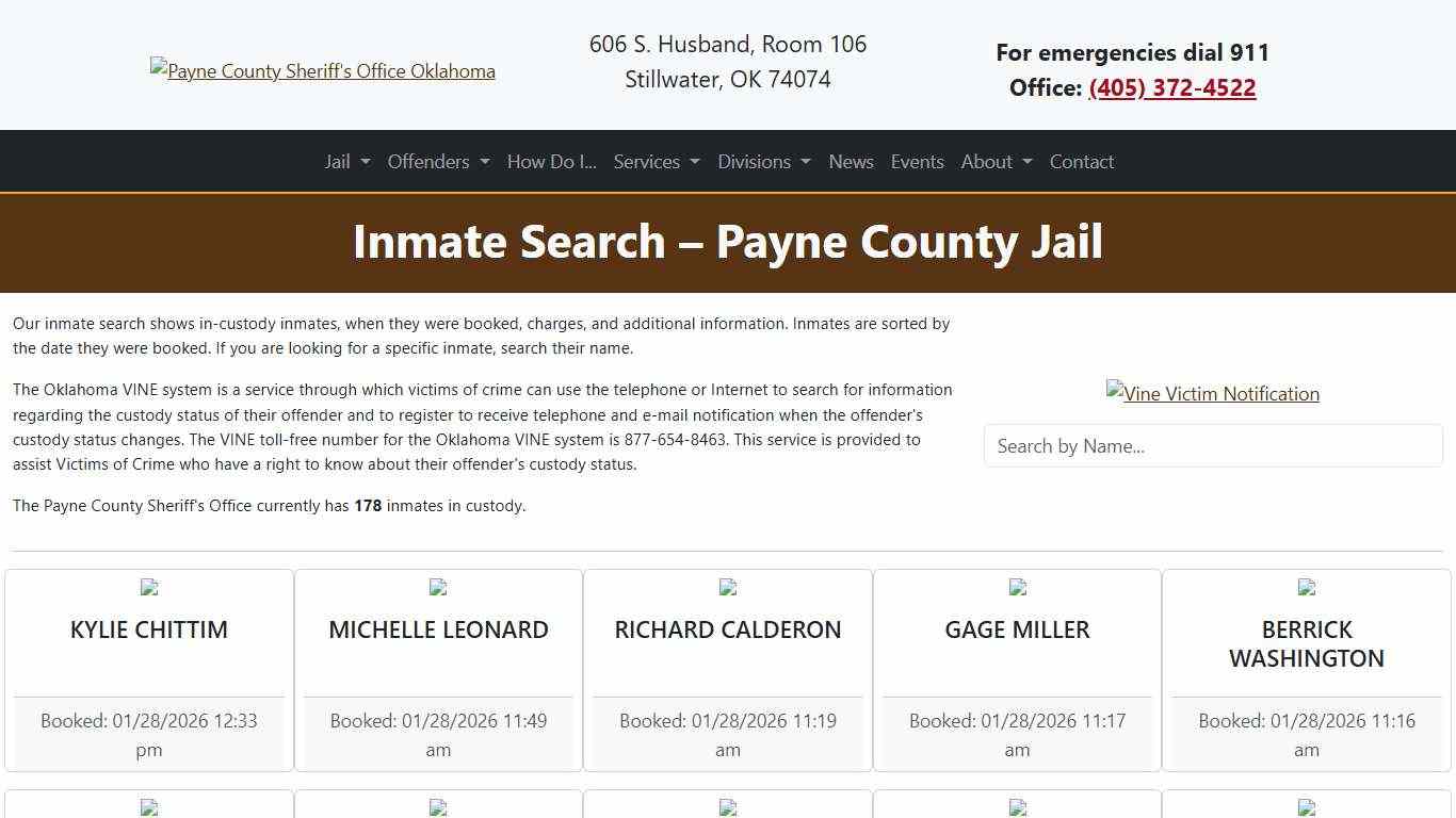 Inmate Search County Sheriff's Office